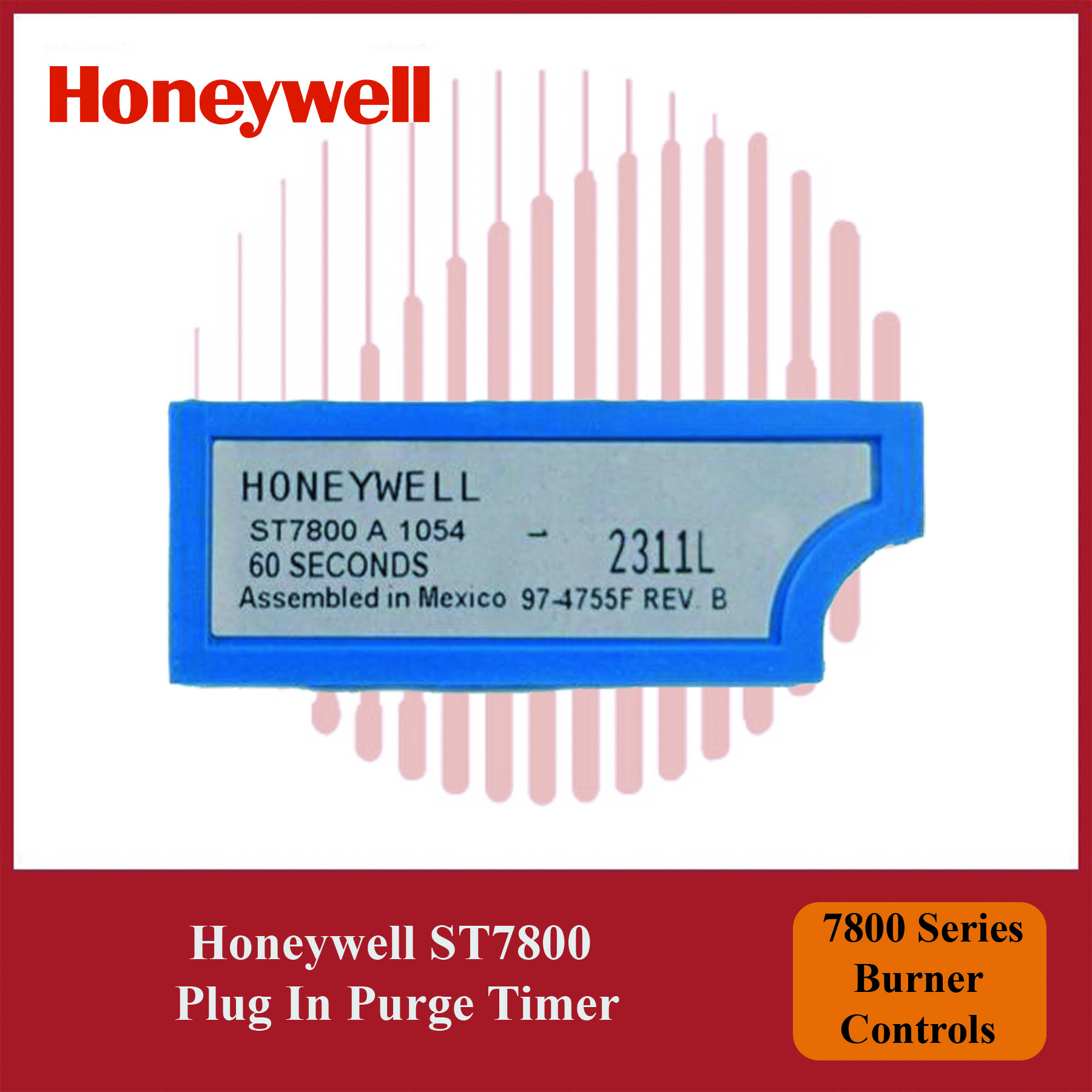 Honeywell ST7800A1054/U Burner Control Plug-In Purge Timer – 7800 Series