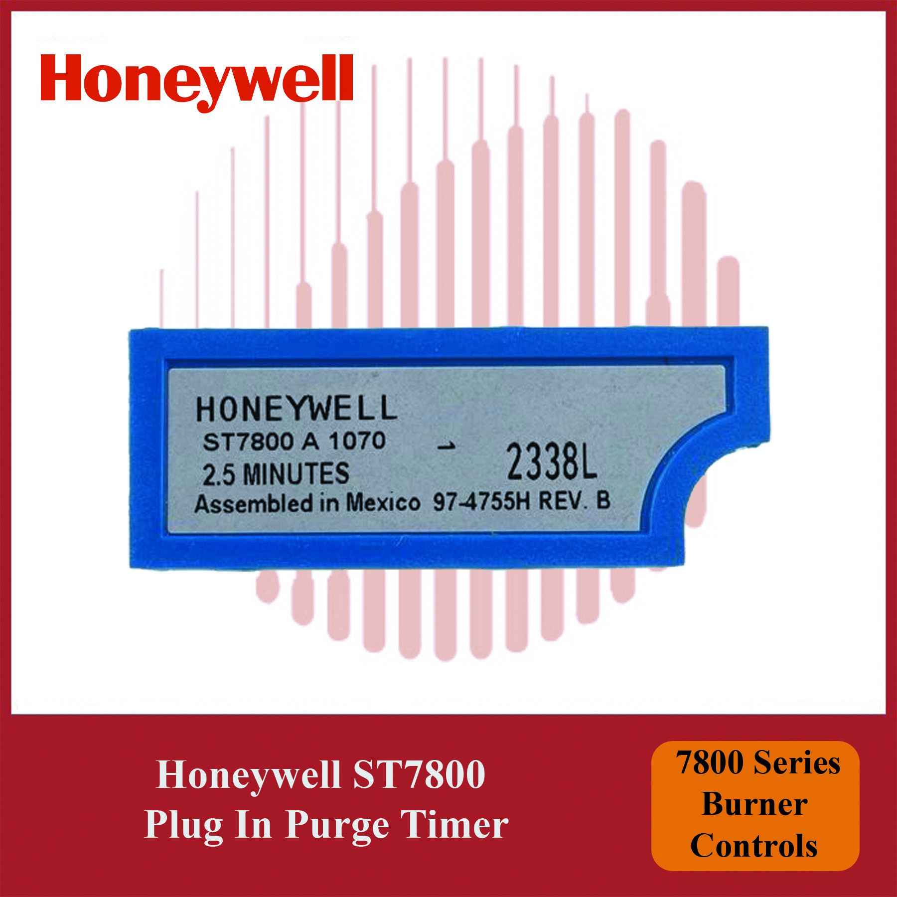 Honeywell 7800 Series ST7800A1070/U Plug-In Purge Timer for Safe & Efficient Burner Operation