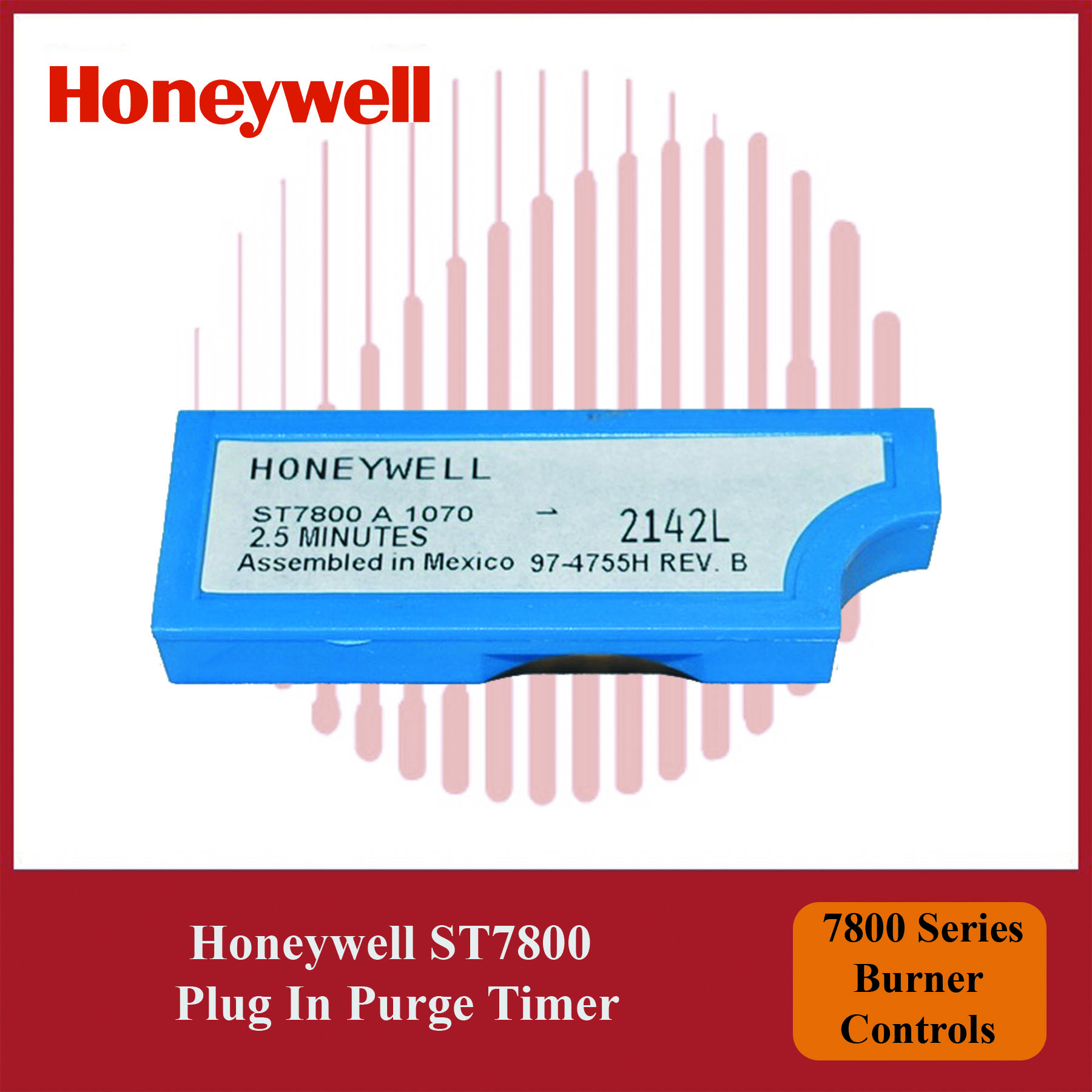 Honeywell 7800 Series ST7800A1070/U Plug-In Purge Timer for Safe & Efficient Burner Operation - Image 3