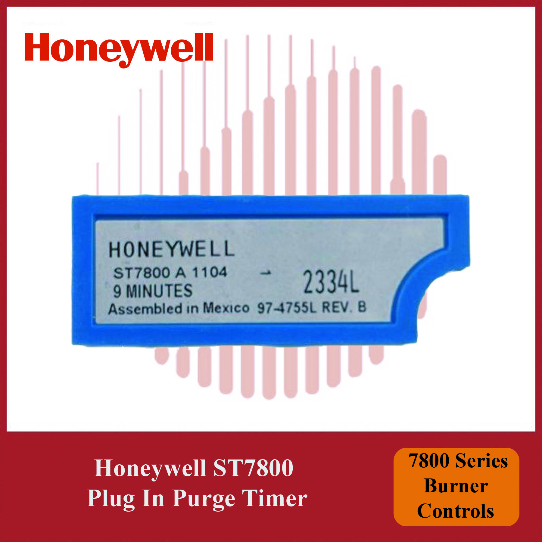 Honeywell 7800 Series Burner Control ST7800A1104/U Plug-In Purge Timer Module