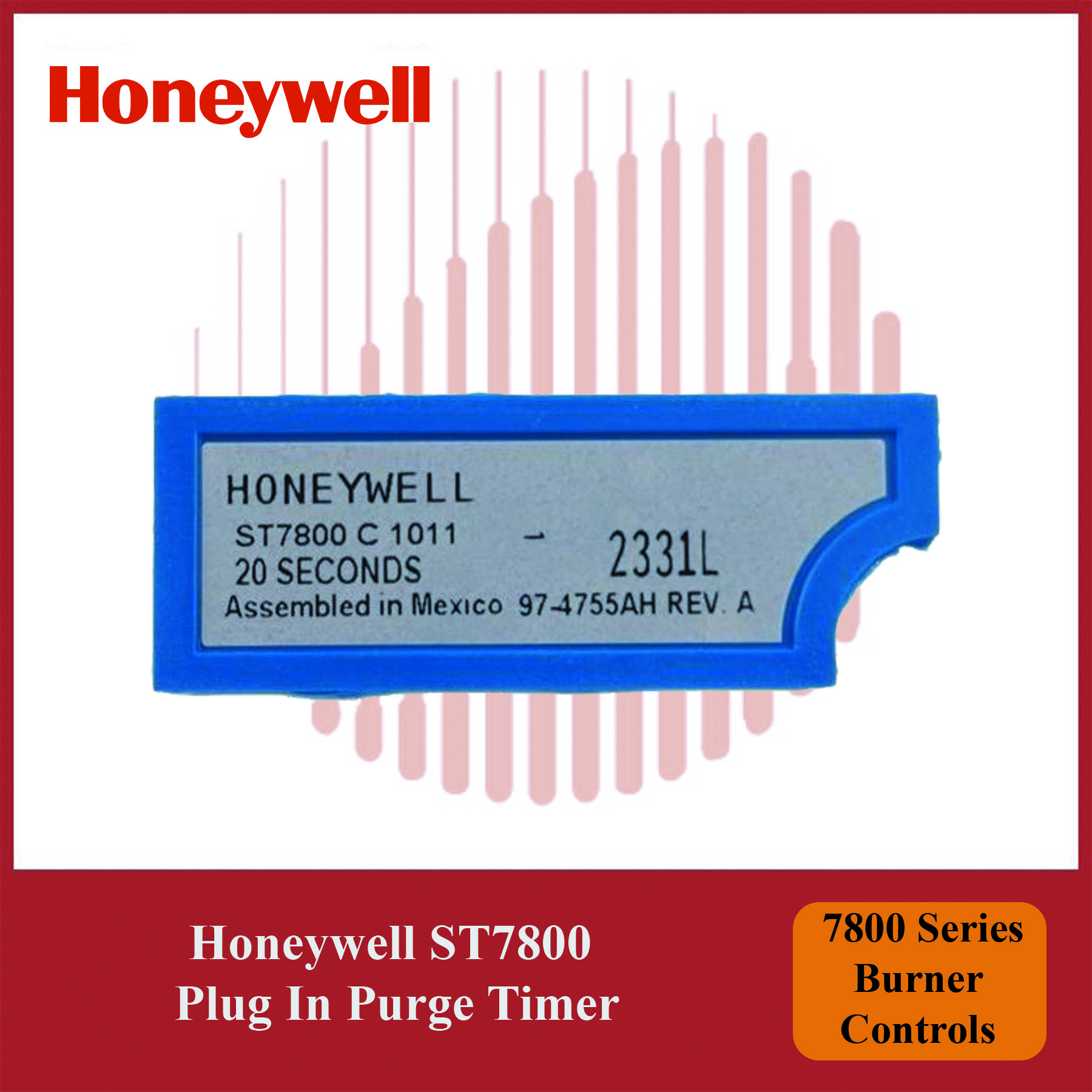 Honeywell 7800 Series ST7800C1011/U Plug-In Purge Timer for Safe & Efficient Burner Operation