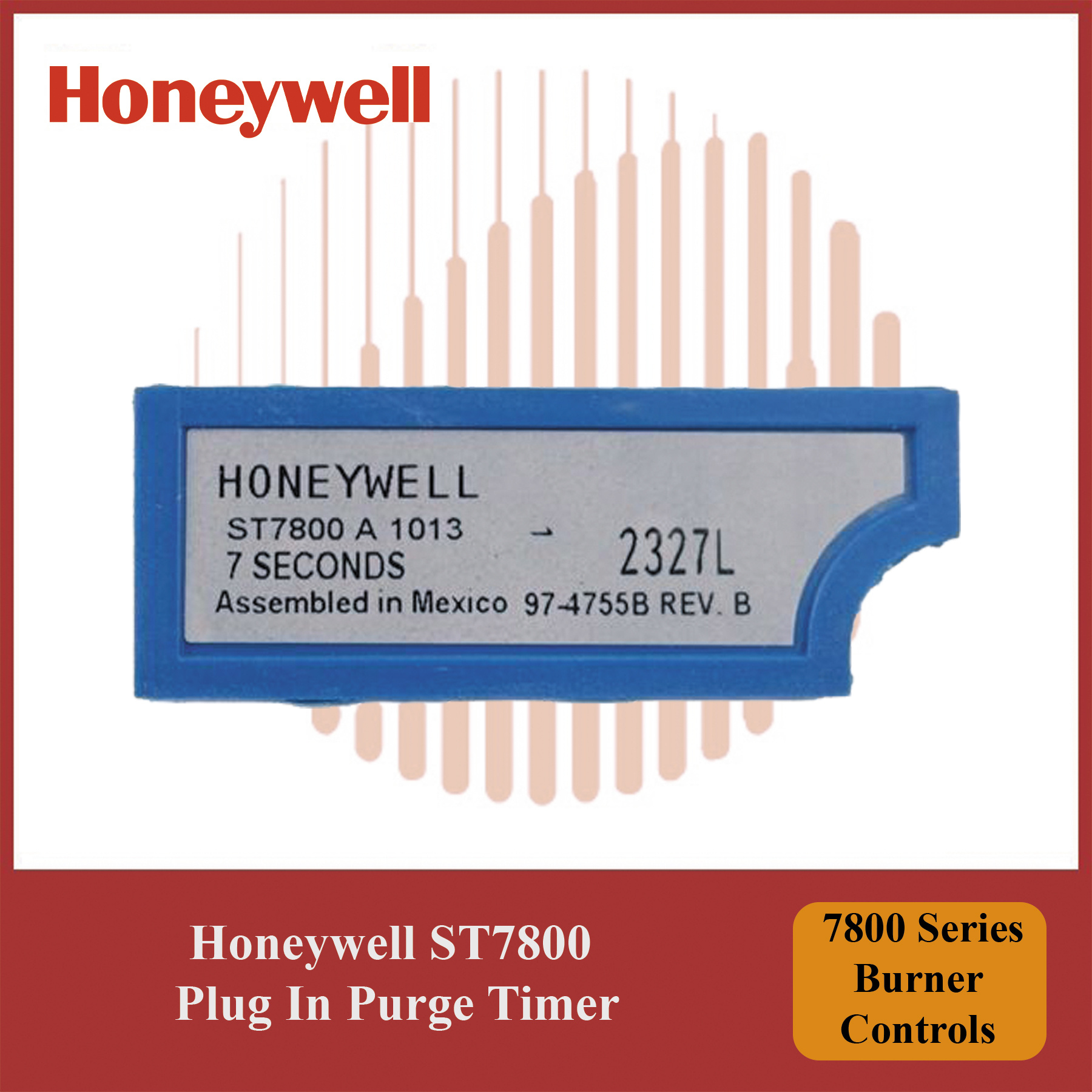 Honeywell 7800 Series Burner Control ST7800A1013/U Plug-In Purge Timer Module