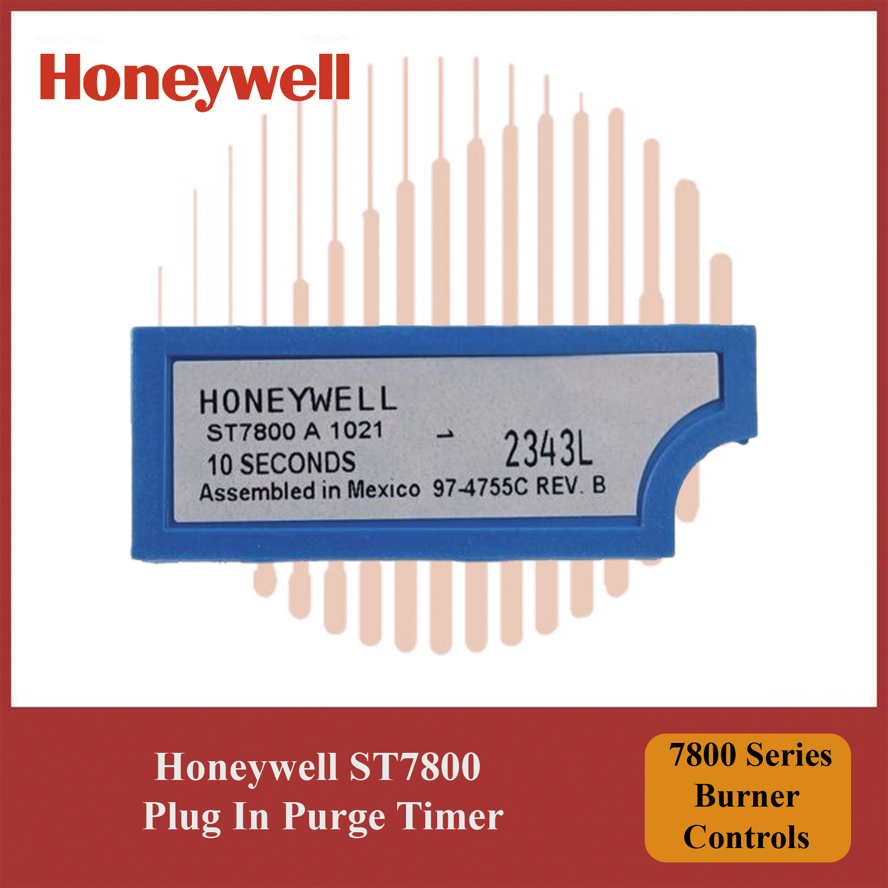 Honeywell ST7800A1021/U Purge Timer Plug-In for 7800 Series Burner Controls