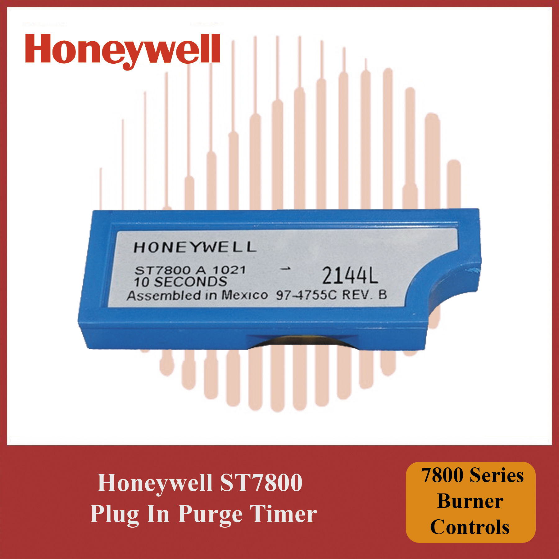 Honeywell ST7800A1021/U Purge Timer Plug-In for 7800 Series Burner Controls - Image 3