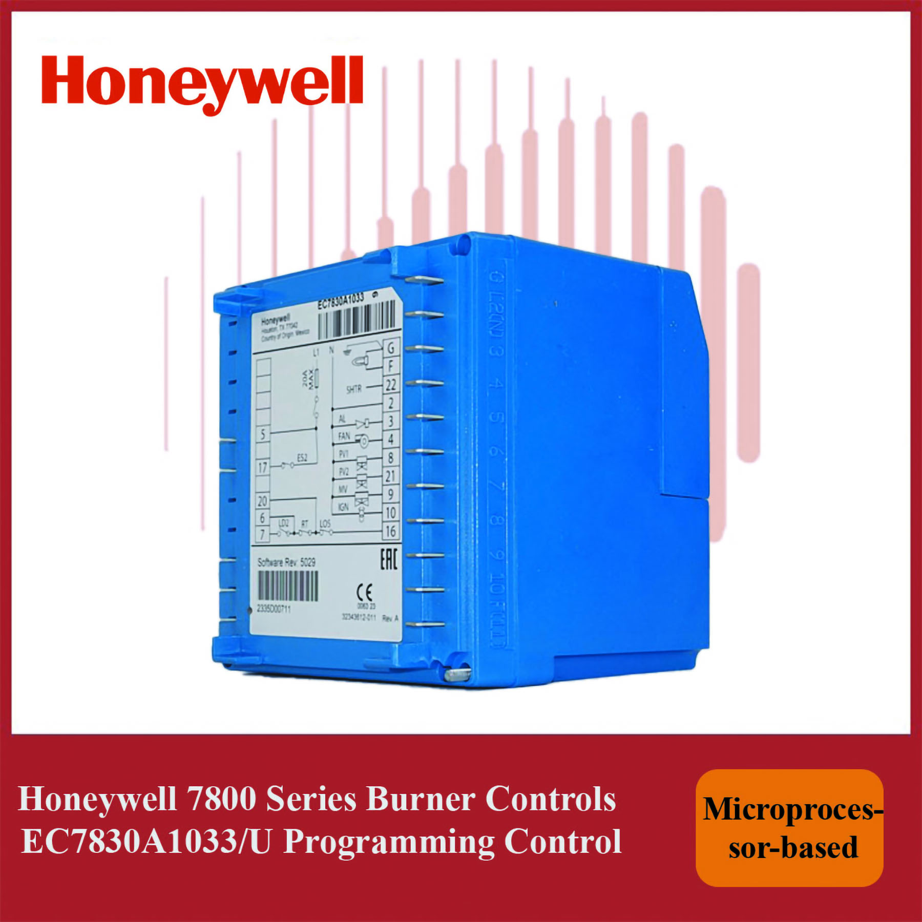 Honeywell 7800 Series Burner Controls EC7830A1033/U Programming Control - Image 3