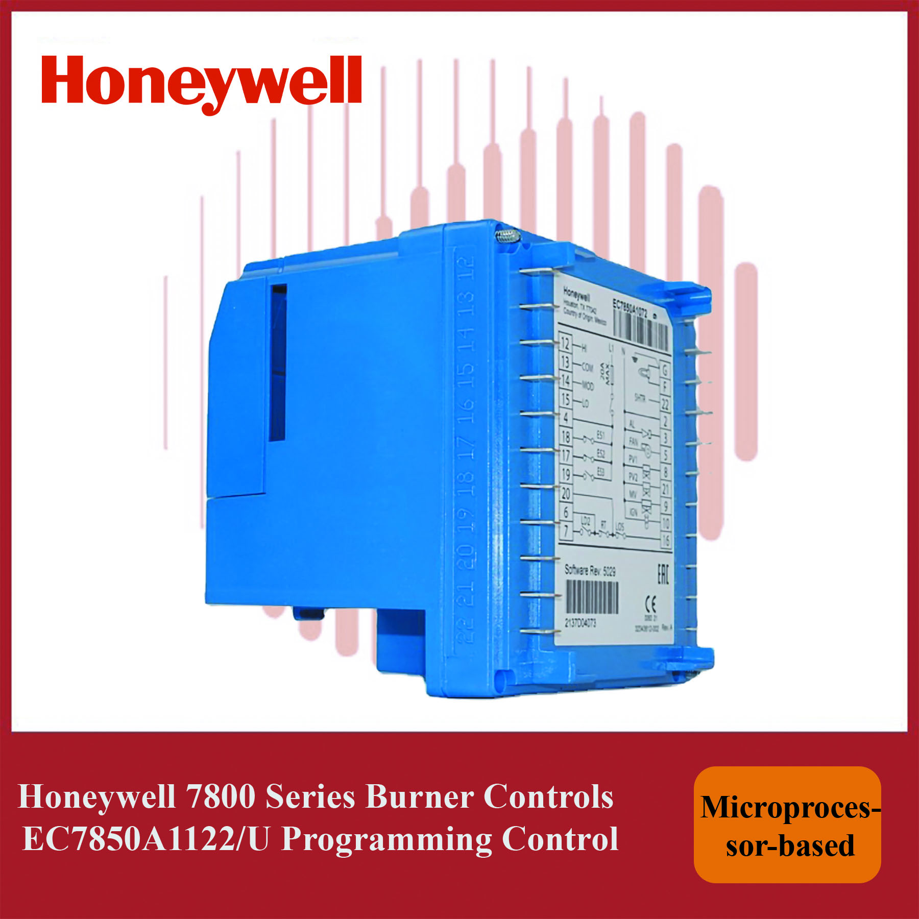 Honeywell EC7850A1122/U Burner Control | 7800 Series Flame Safety & Programming Unit