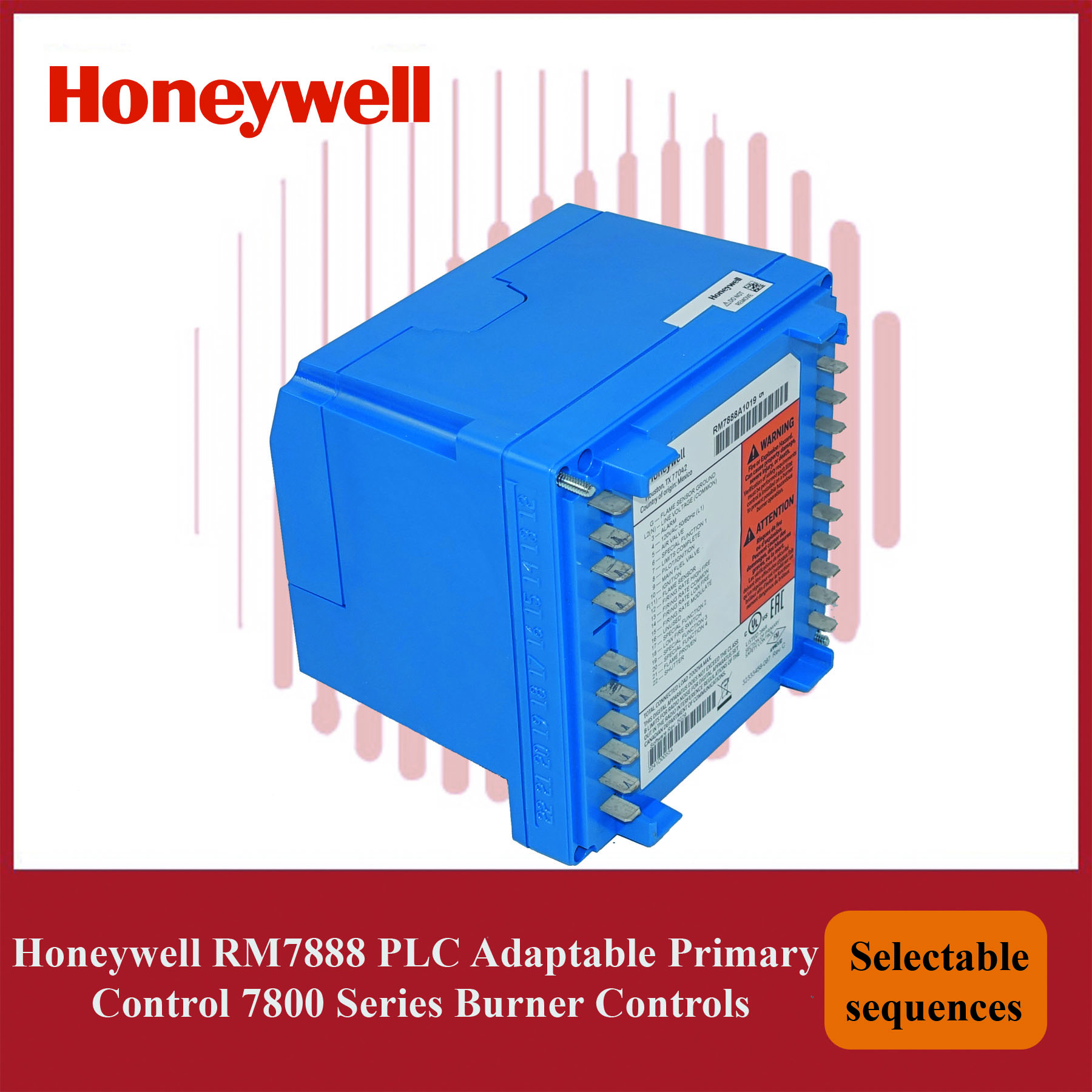 Honeywell 7800 Series Burner Controls RM7888A1027/U PLC Adaptable Primary Control - Image 2