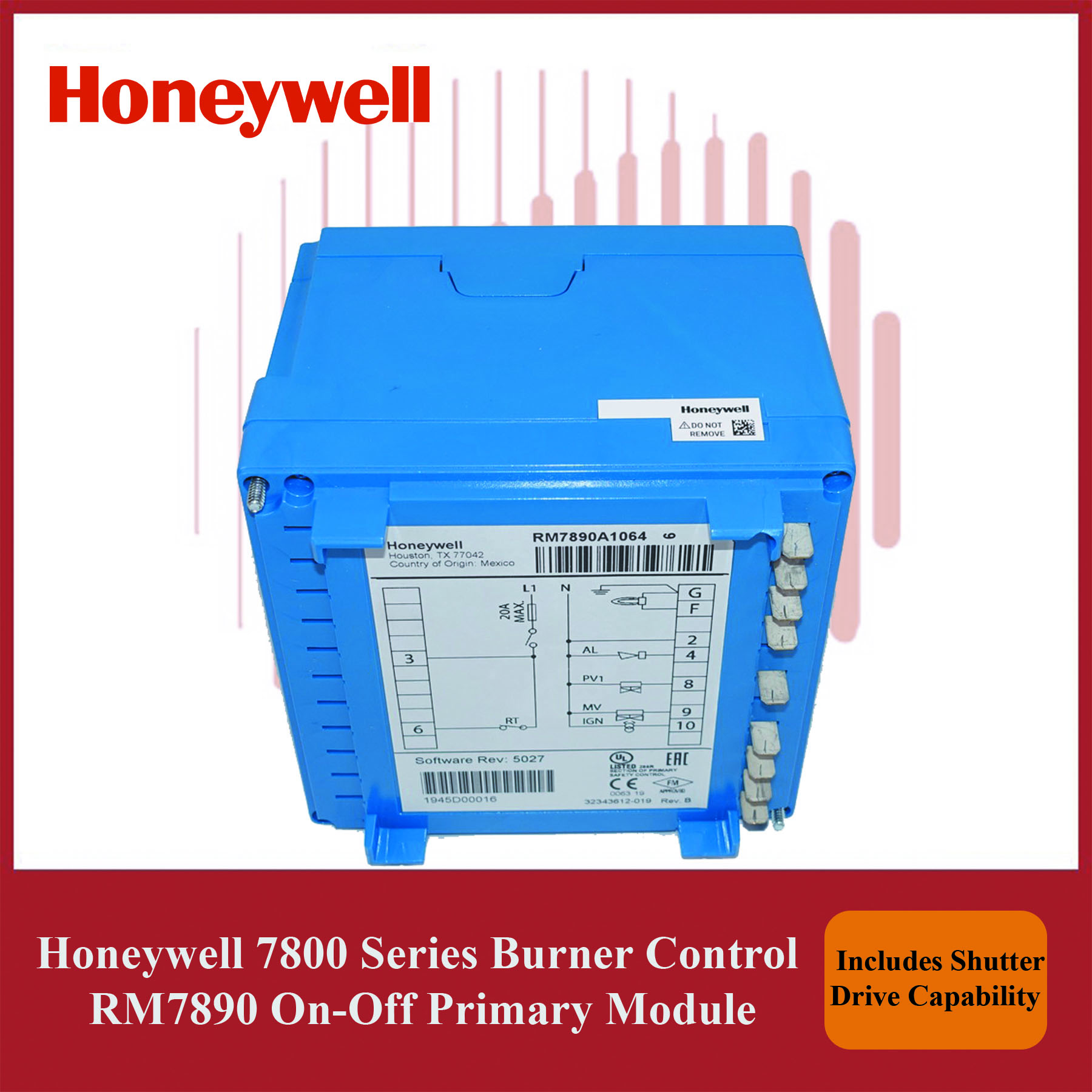 Honeywell RM7890A1064/U On-Off Primary Control | 7800 Series Burner Management - Image 4