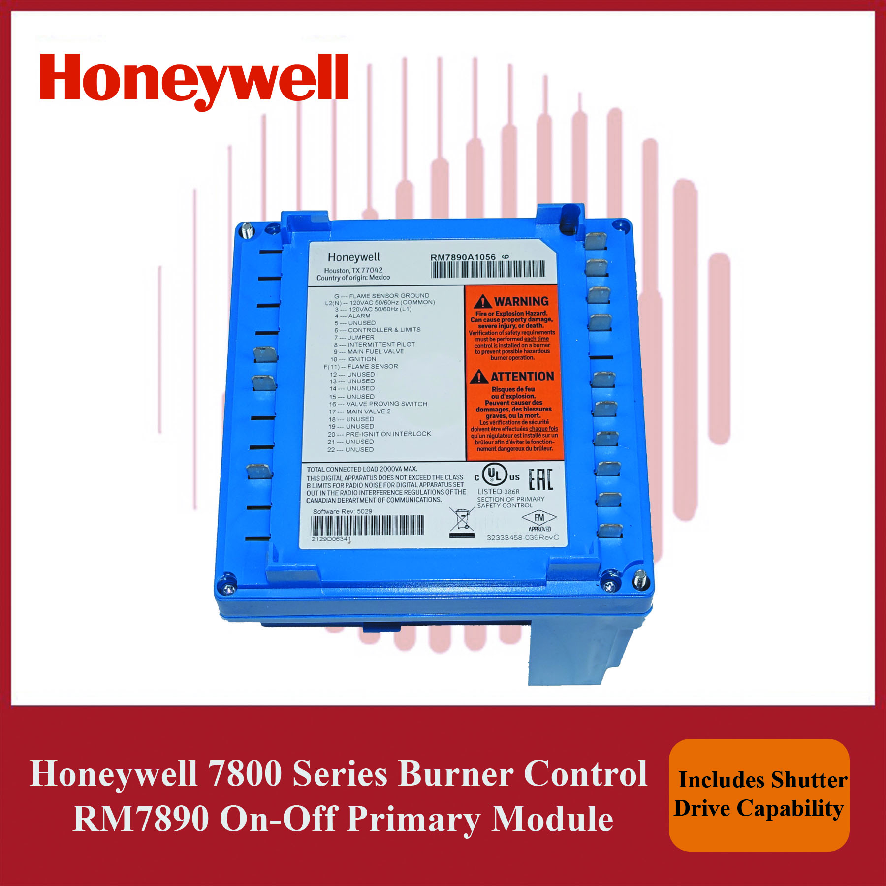 Honeywell RM7890B1048 On-Off Primary Control – Safe & Efficient Burner Operation - Image 4