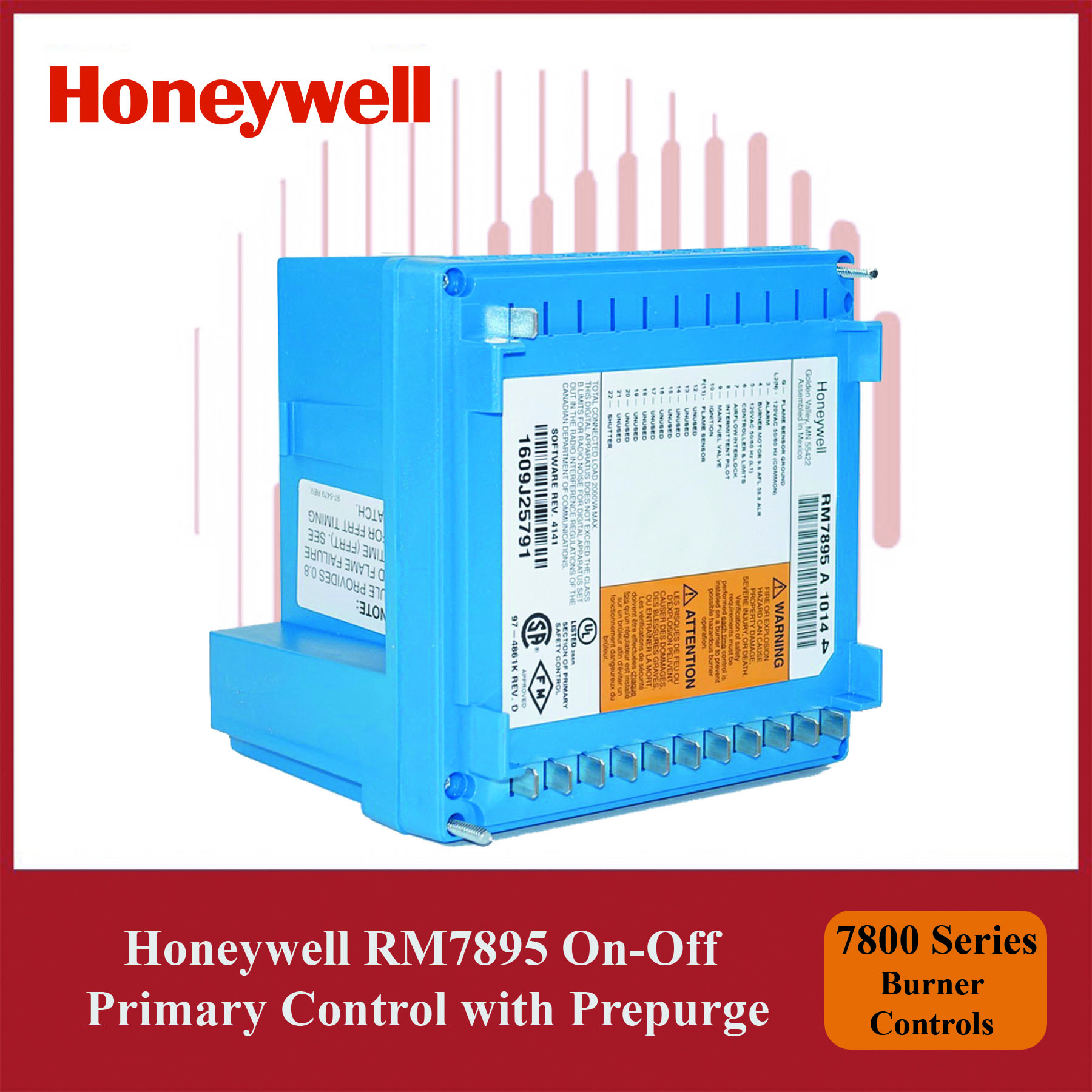 Honeywell 7800 Series Burner Control RM7895A1014/U On-Off Primary with Prepurge - Image 4