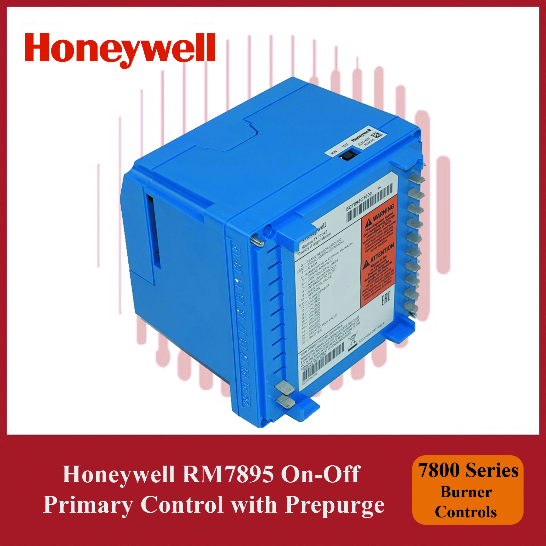 Honeywell RM7895C1020/U Burner Management Control – On-Off Primary with Prepurge
