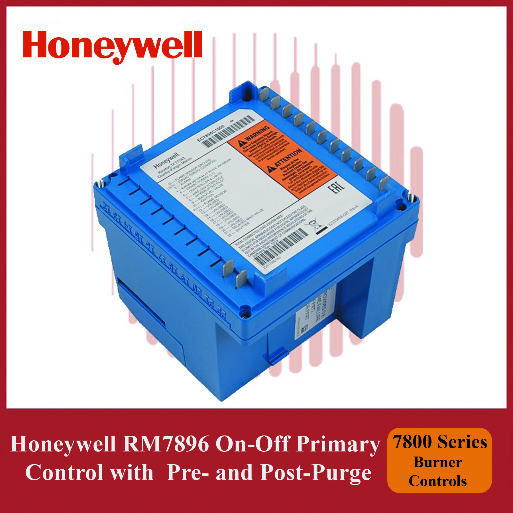 Honeywell 7800 Series Burner Control RM7896A1012/U On-Off Primary with Pre-and Post-purge - Image 4