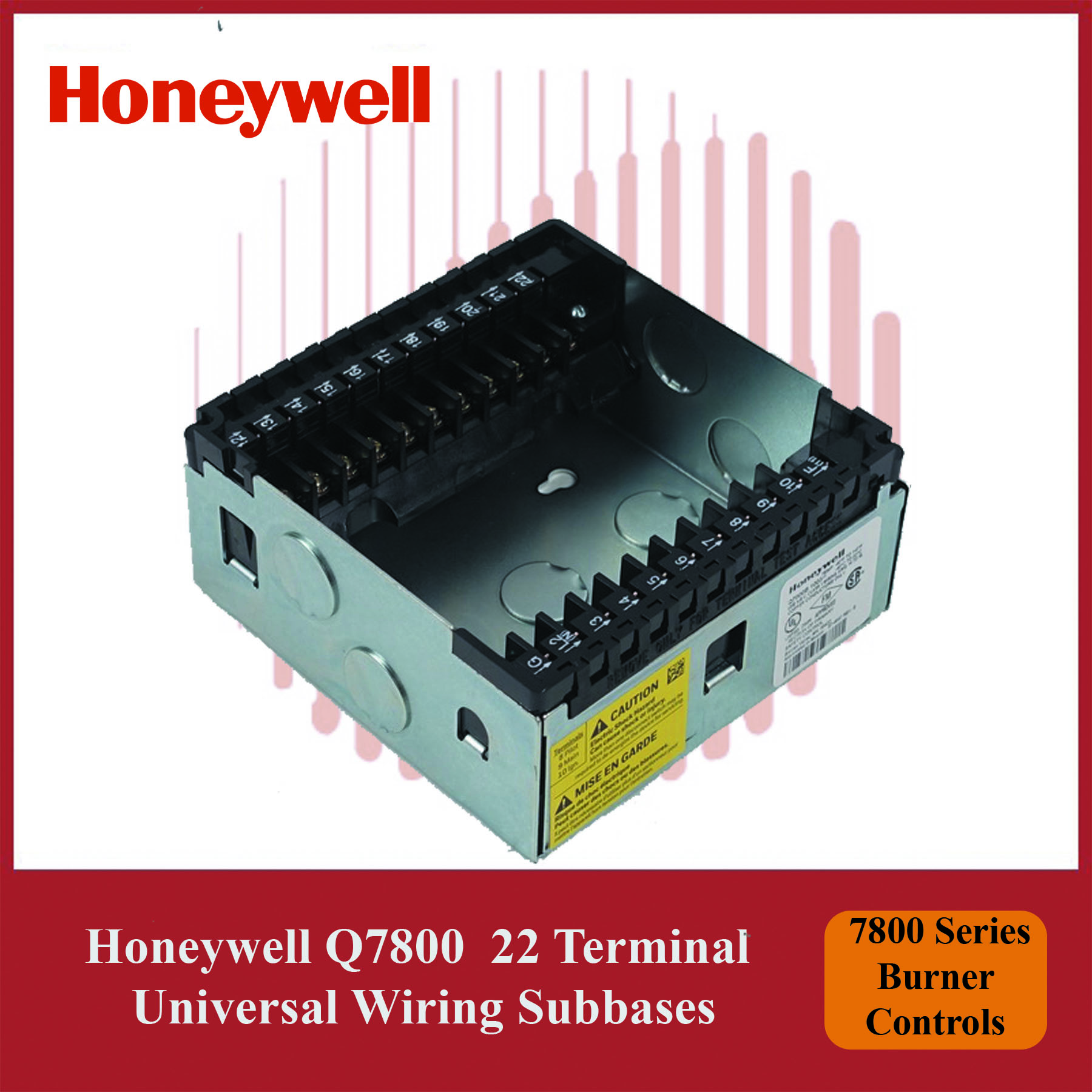 Honeywell Q7800B1003/U 22 Terminal Universal Wiring Subbases 7800 Series Burner Controls - Image 4