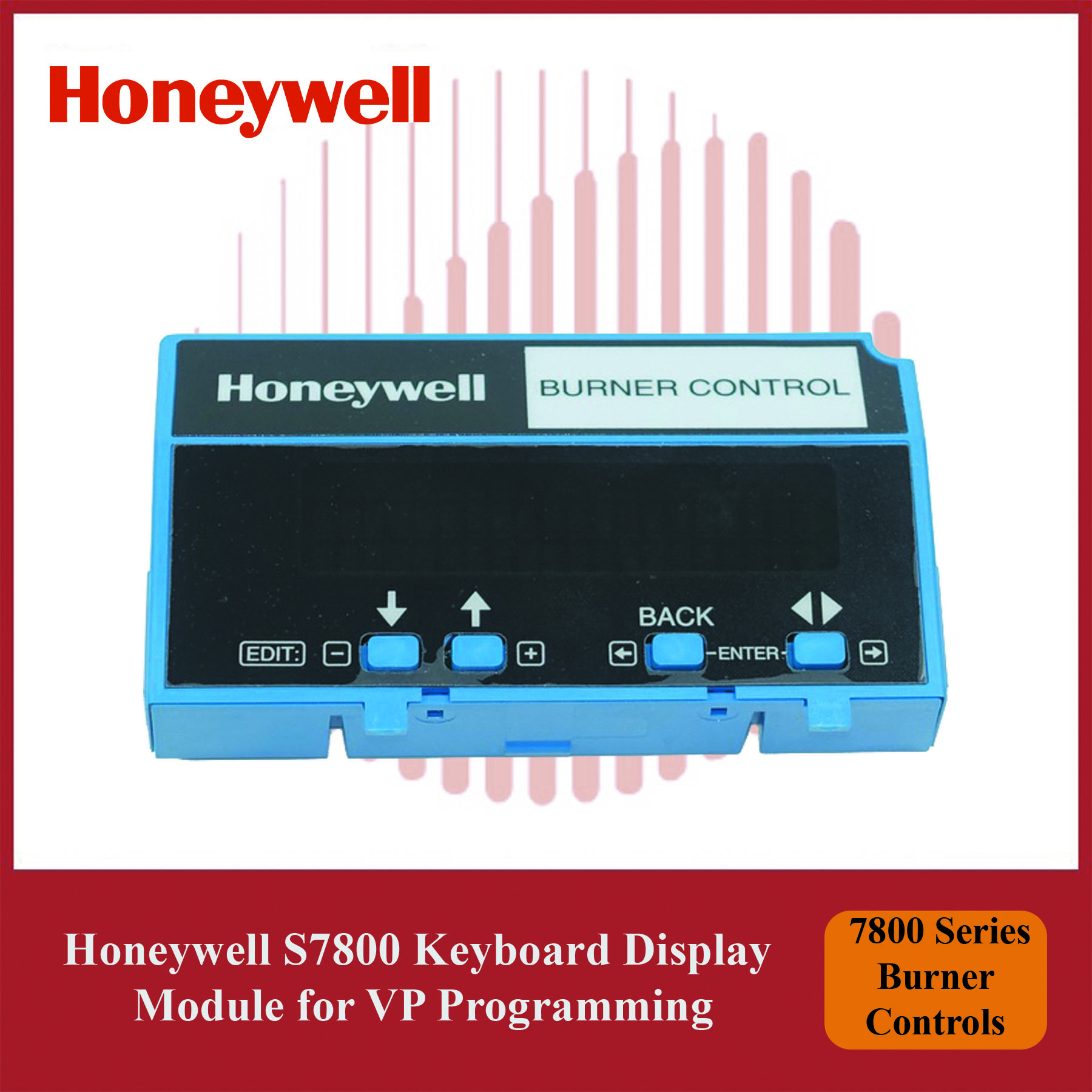 Honeywell 7800 Series Burner Controls S7800A1142/U Keyboard Display Module for VP Programming - Image 3