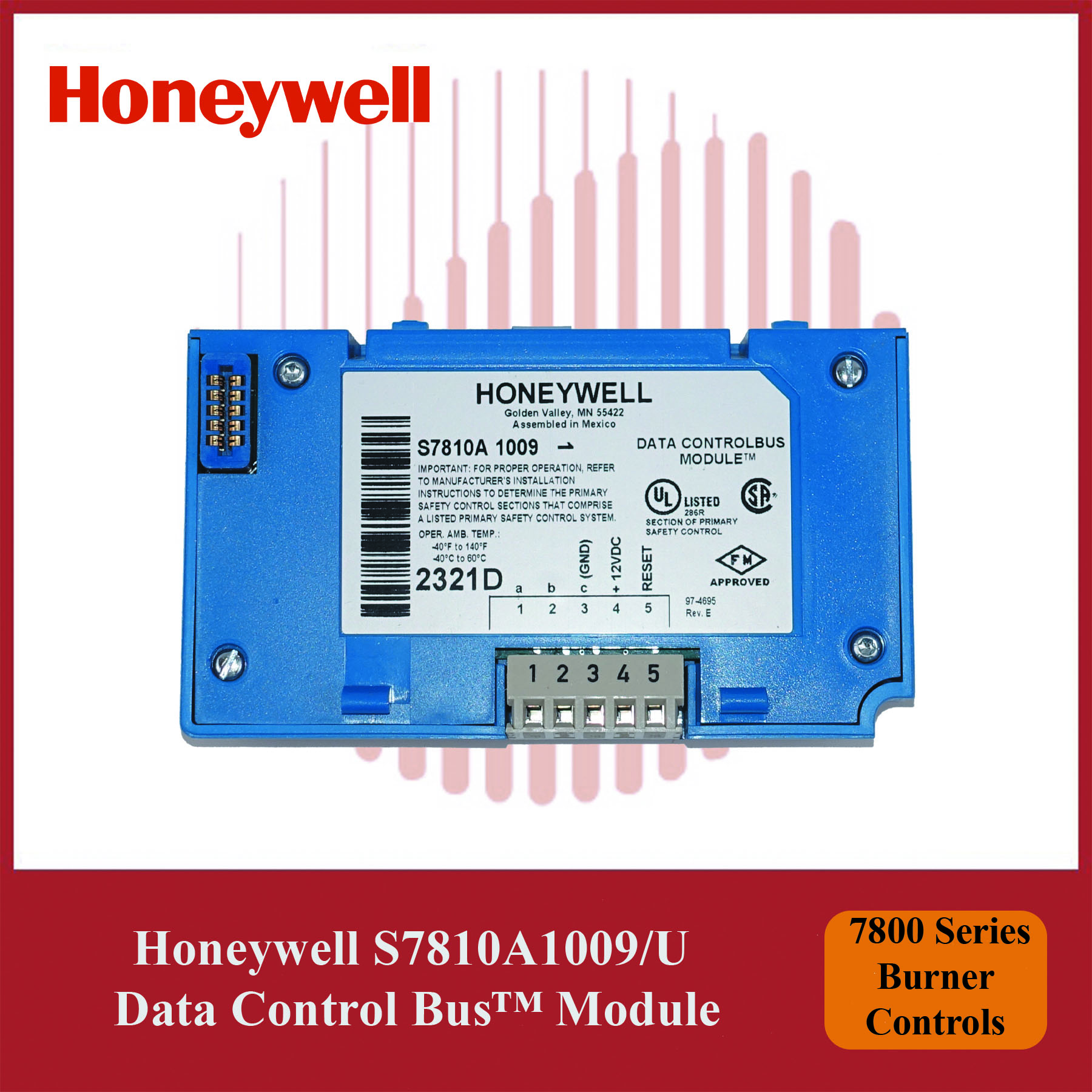 Honeywell 7800 Series Burner Controls S7810A1009/U Data Control Bus™ Module - Image 3