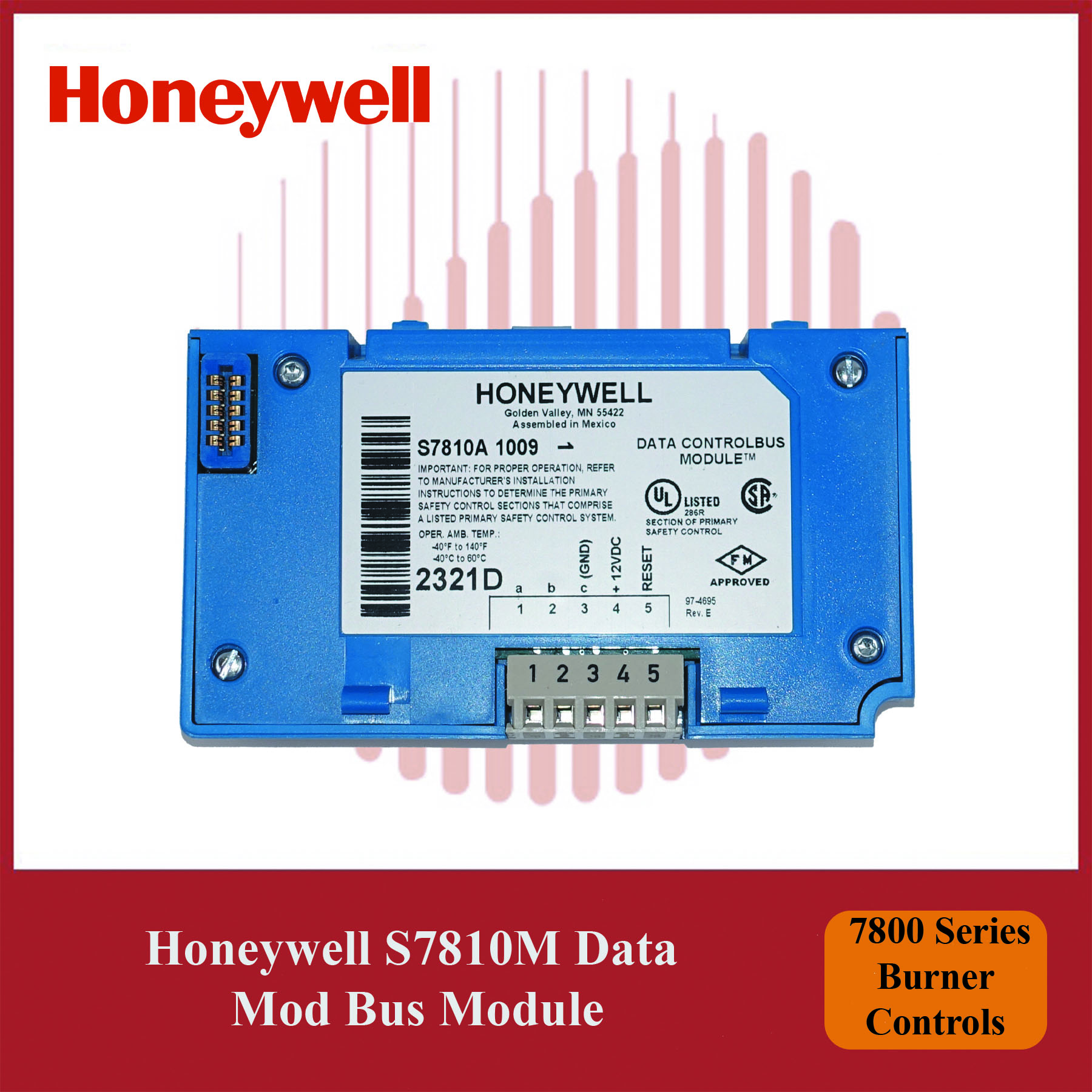 Honeywell 7800 Series Burner Controls S7810M1003/U Mod Bus Module