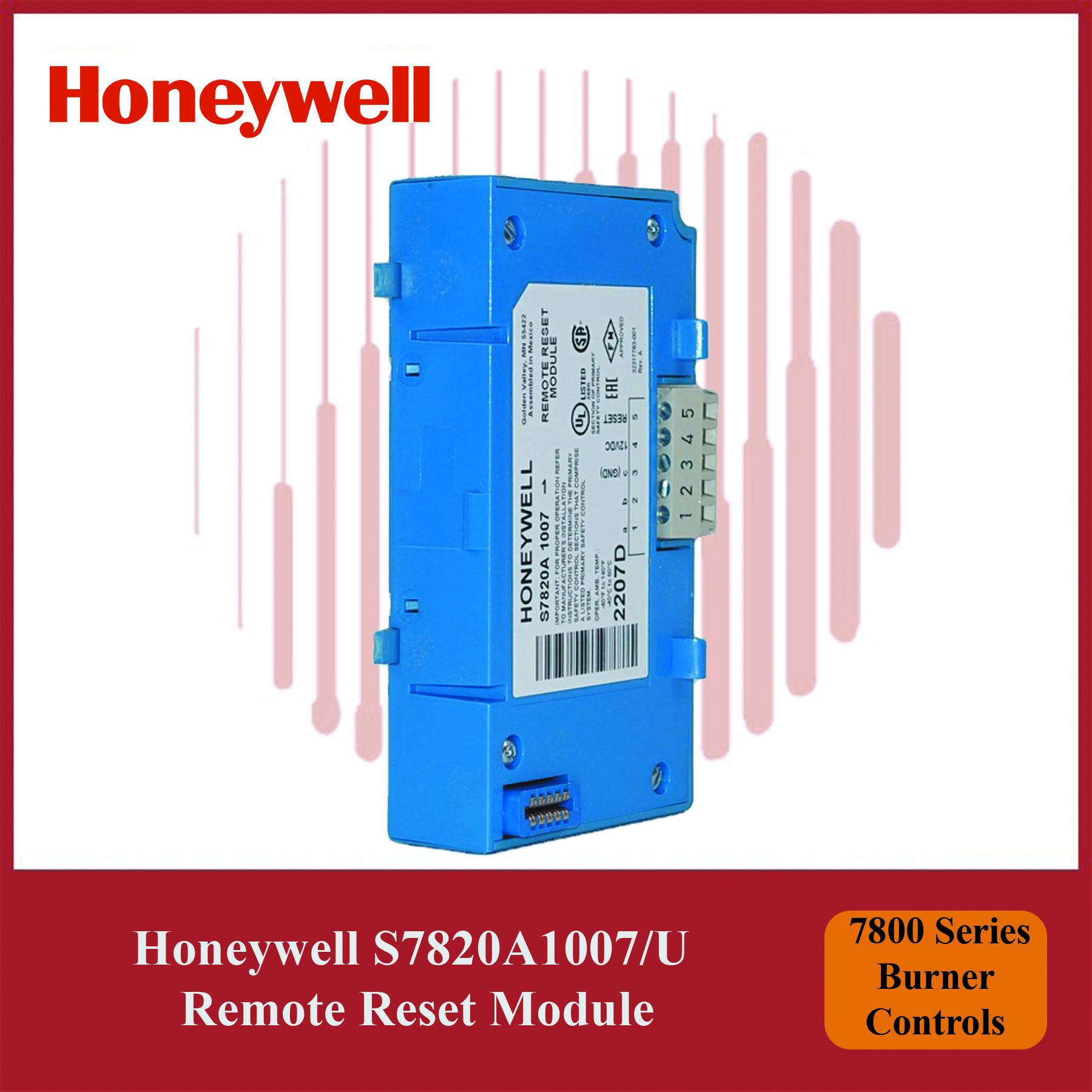 Honeywell S7820A1007/U Remote Reset Module 7800 Series Burner Controls - Image 2