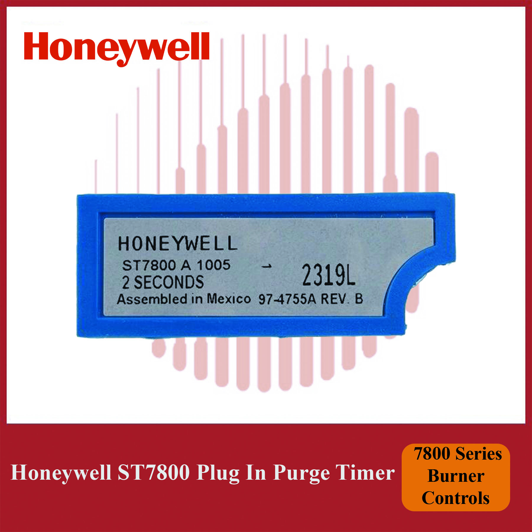 Honeywell 7800 Series Burner Controls ST7800A1005/U Plug In Purge Timer