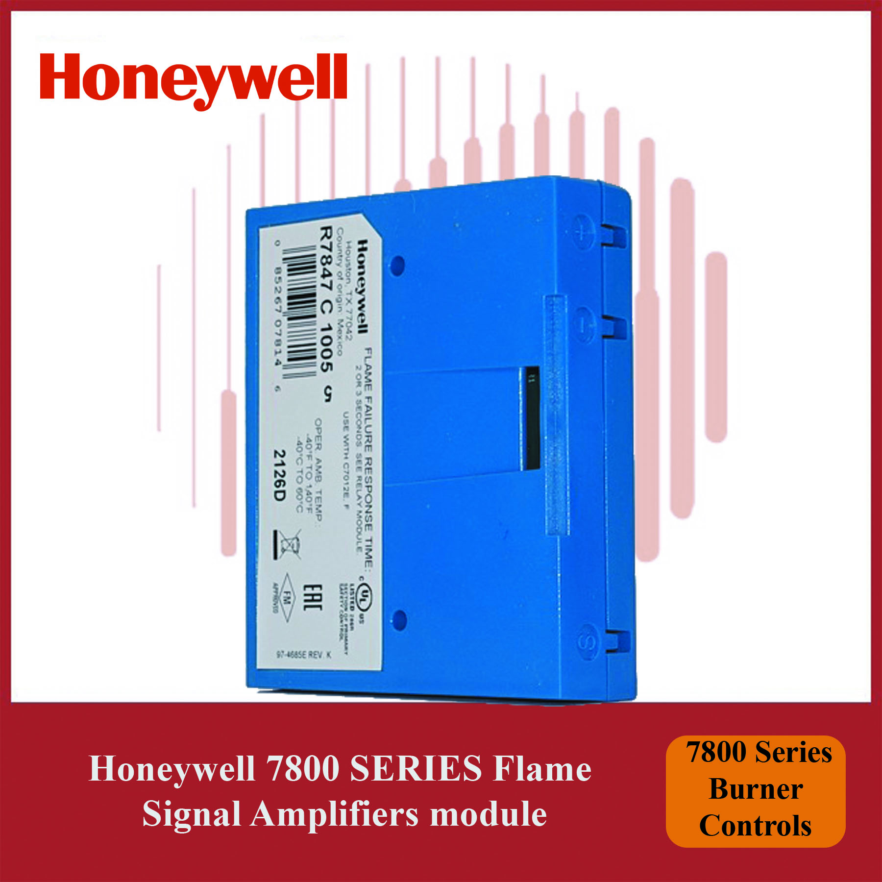 Honeywell 7800 Series Flame Signal Amplifier Module – R7847C1005/U - Image 2