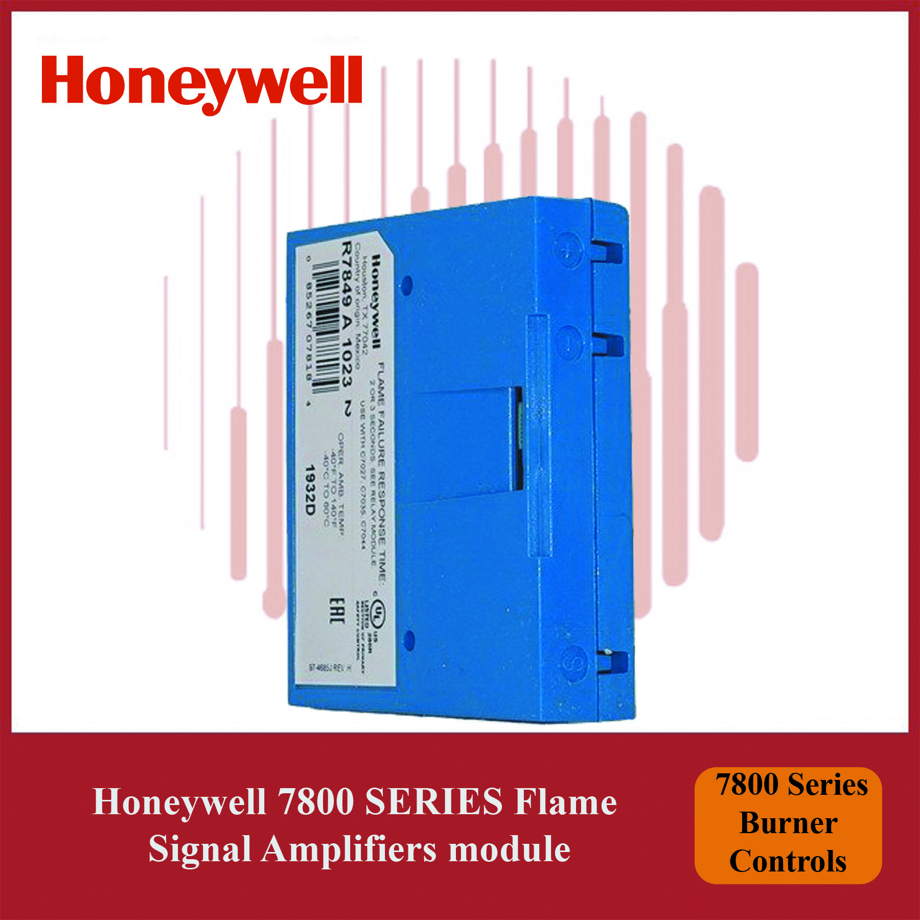 Honeywell R7849A1023/U – Reliable Flame Signal Amplifier Module for 7800 Series Burners - Image 4