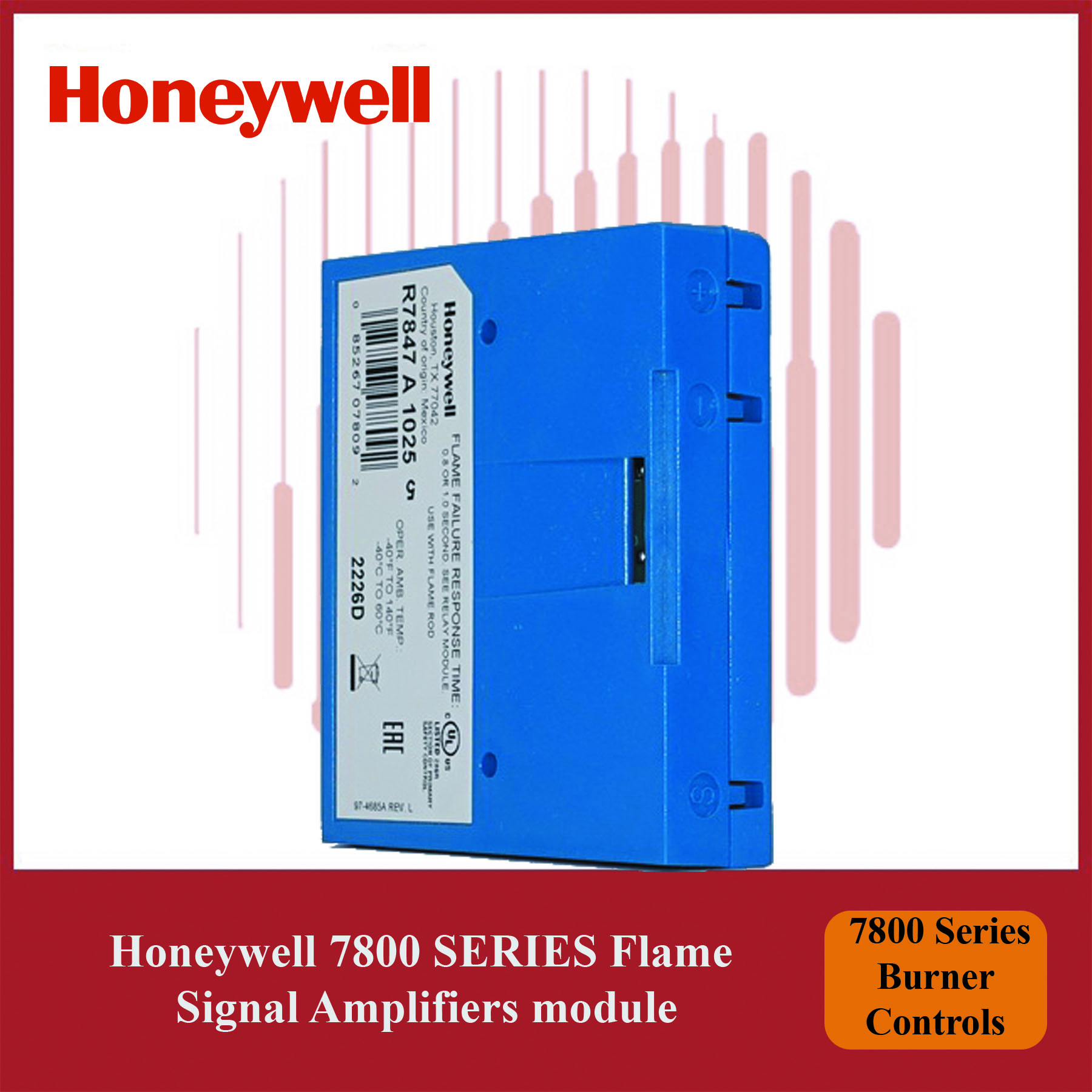 Honeywell 7800 SERIES Burner Controls Flame Signal Amplifiers R7847A1074/U module - Image 2