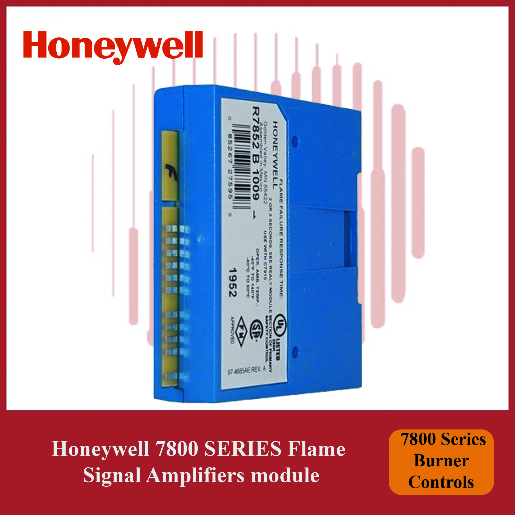 Honeywell 7800 Series Flame Signal Amplifier Module – R7852B1009/U