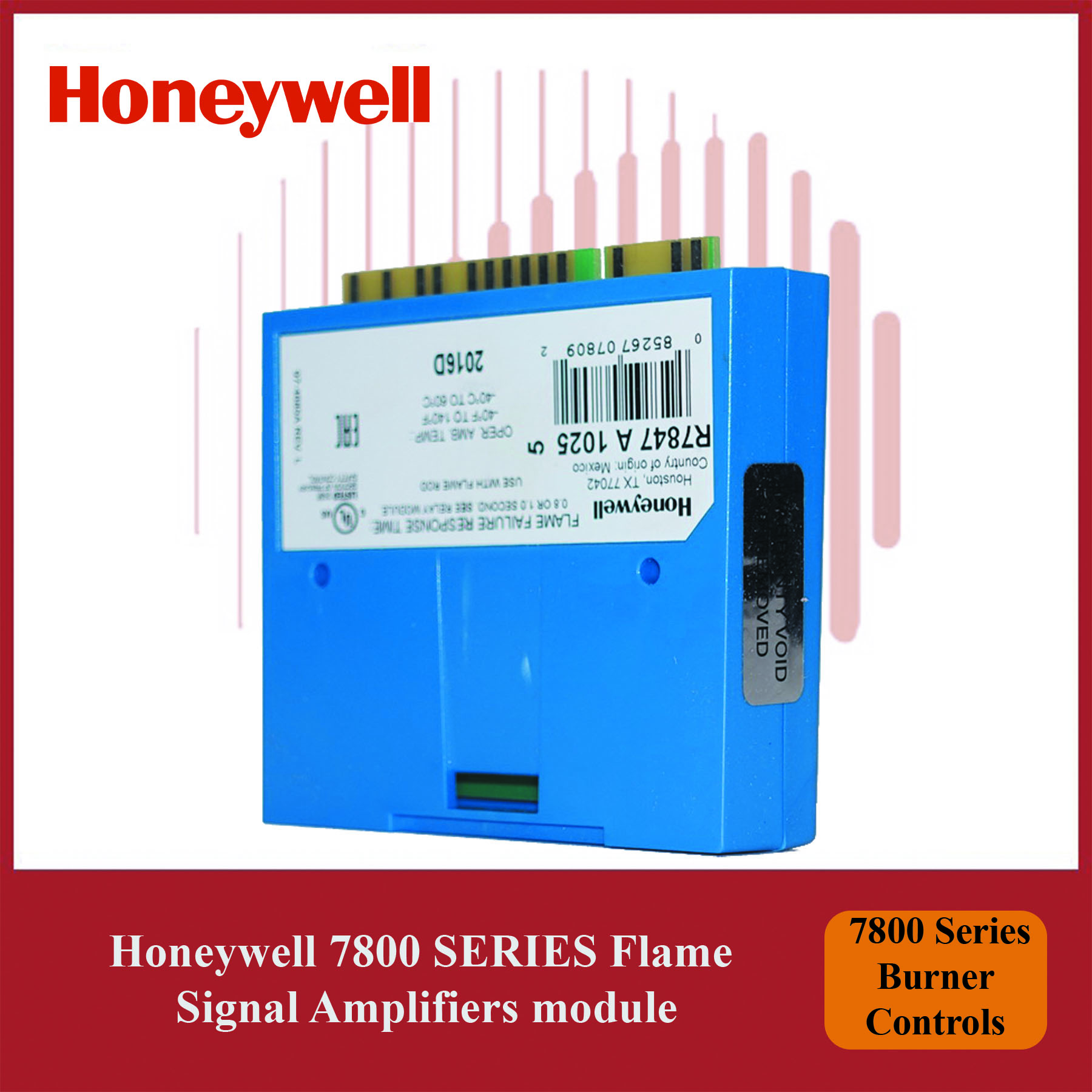 Honeywell 7800 SERIES Burner Controls Flame Signal Amplifiers R7847A1074/U module - Image 3