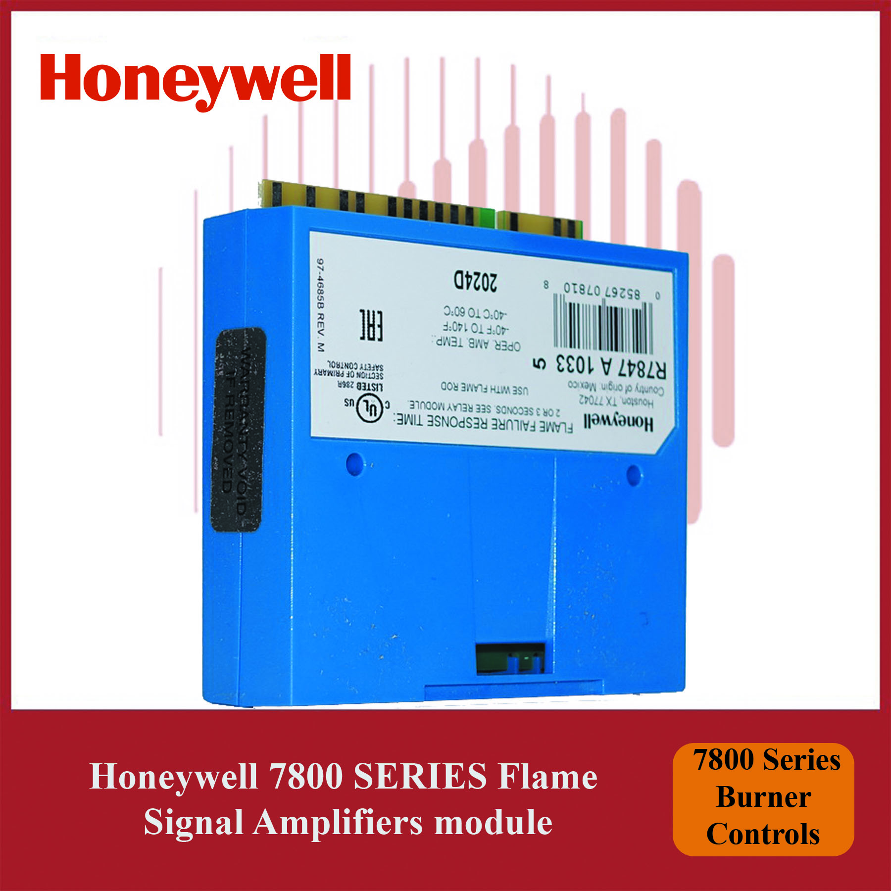 Honeywell 7800 SERIES Burner Controls Flame Signal Amplifiers R7847A1033/U module - Image 3