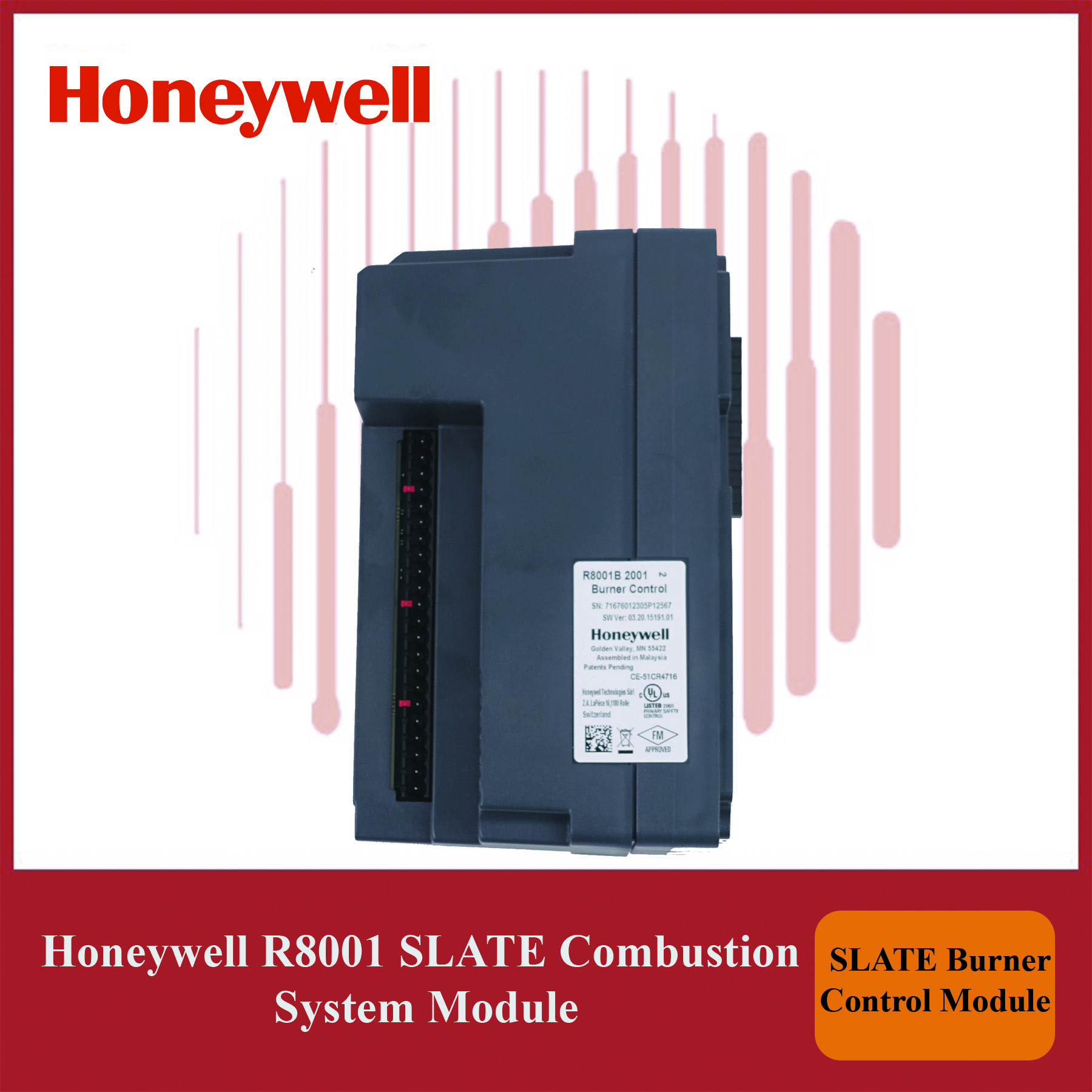 Honeywell R8001B2001/U SLATE Combustion System Module – R8001 - Image 3