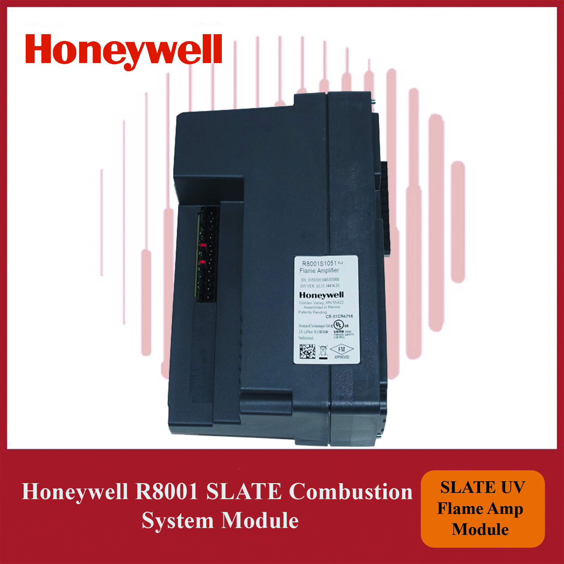 Honeywell R8001S1051/U Module for SLATE R8001 Combustion System - Image 3