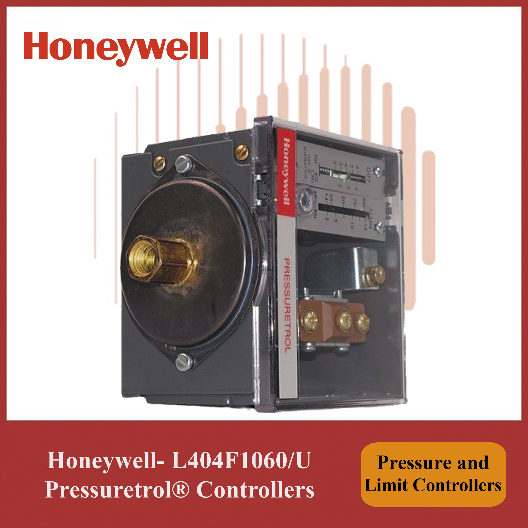 Honeywell L404F1060/U Pressuretrol® Controllers Pressure and Limit Controllers