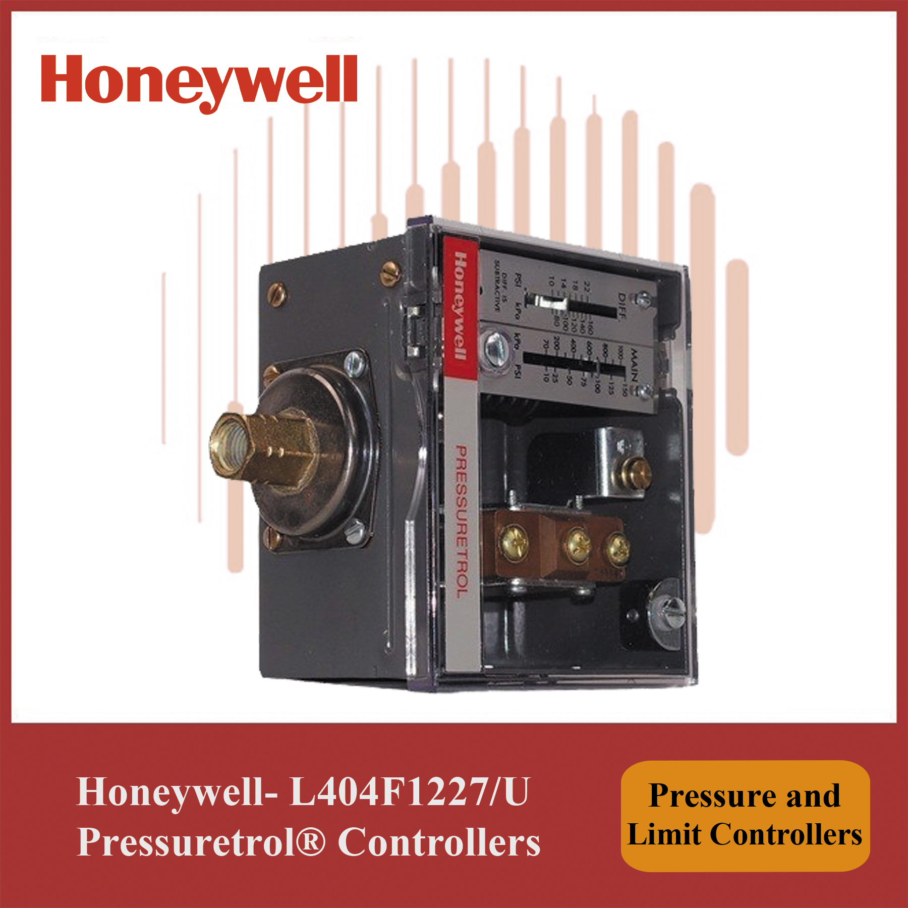 Honeywell Pressure and Limit Controller L404F1227/U – Pressuretrol® Type