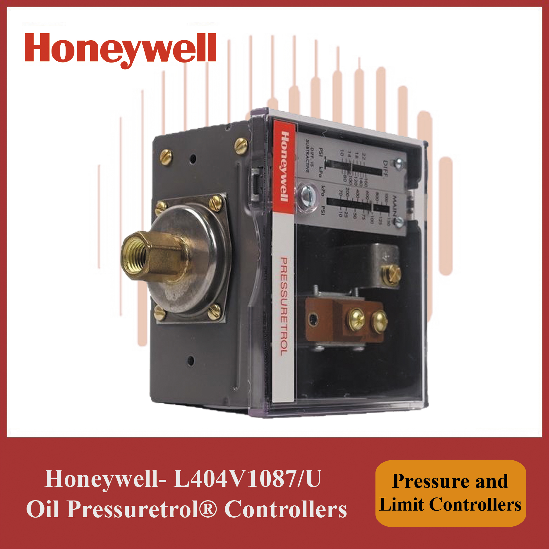 Honeywell Oil Pressuretrol® Module- L404V1087/U | Pressure and Limit Controllers