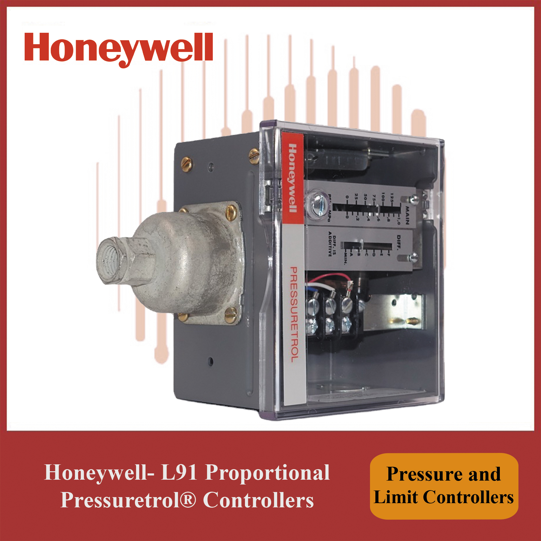 Honeywell Proportional Pressuretrol® L91B1050/U – Reliable Pressure & Limit Control
