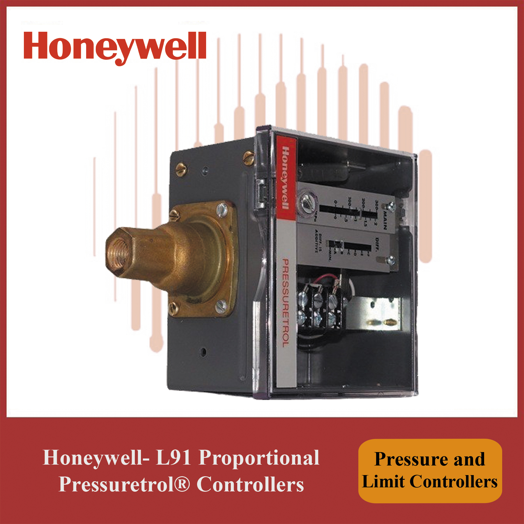 Honeywell L91B1068/U Pressuretrol® Controller Module – Proportional Pressure & Limit
