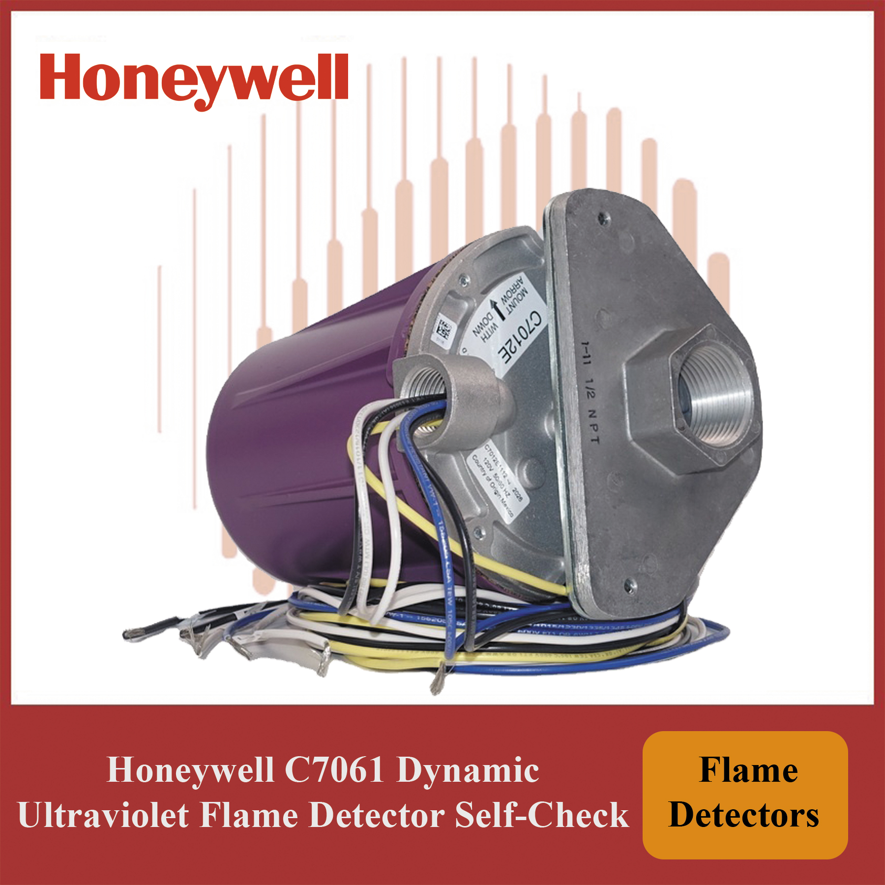 Honeywell Dynamic Self-Check Ultraviolet Flame Detector- C7061A1046/U Module - Image 3