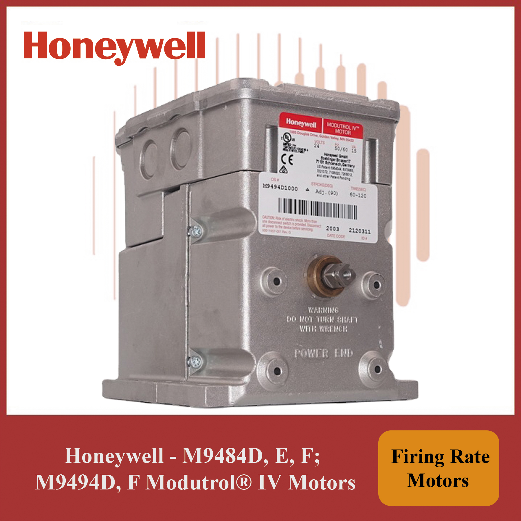 Honeywell M9494D1000/U Firing Rate Motor – Durable Modutrol® IV Series Motor