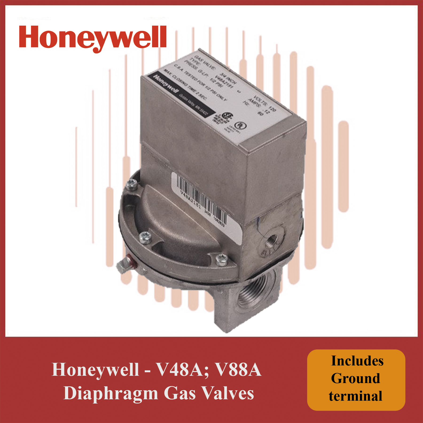 Honeywell- Safety Module V48A2151/U Diaphragm Gas Valves