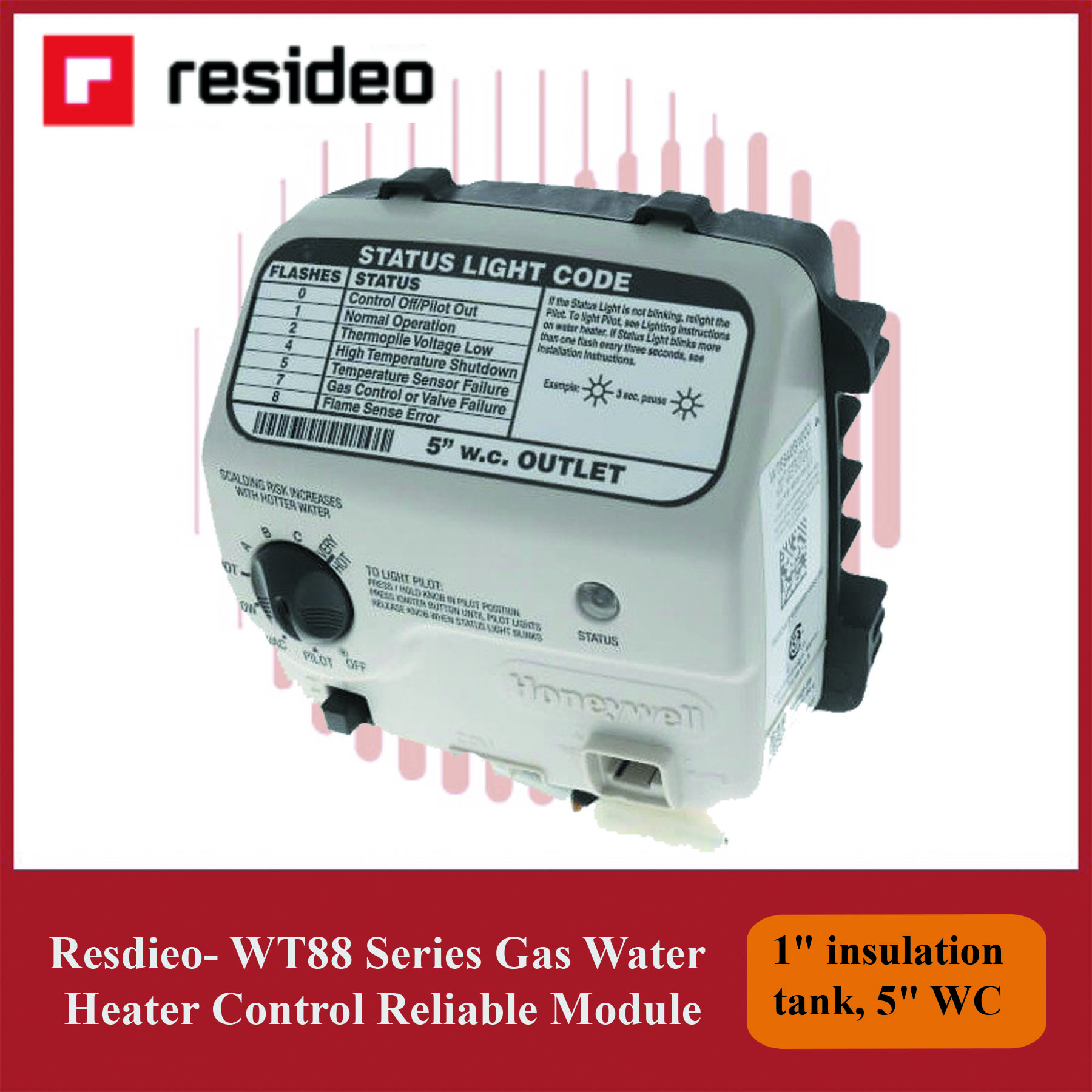 Resideo WT88 Series WT8840B1000 Gas Water Heater Reliable Control Module