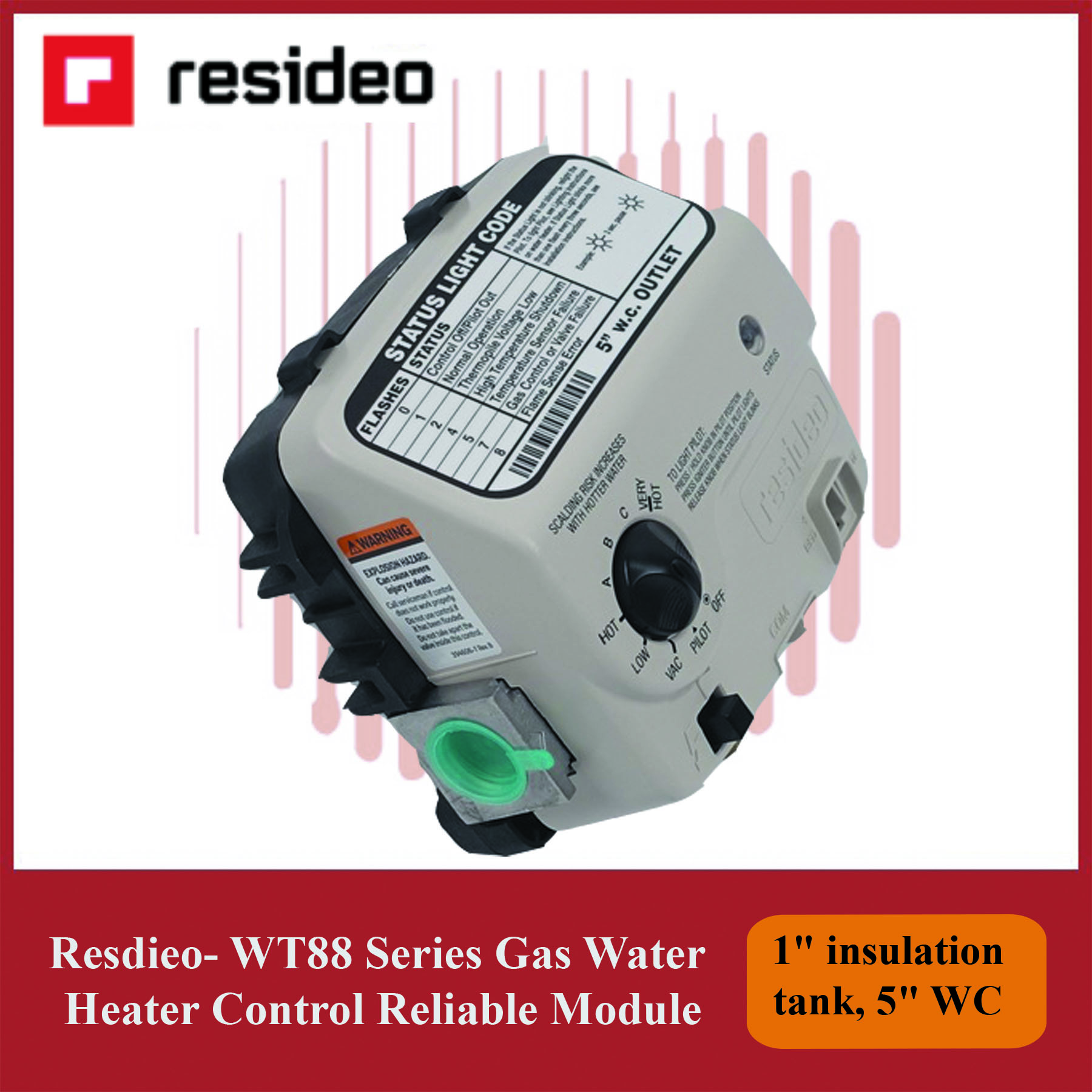 Resideo WT88 Series WT8840B1000 Gas Water Heater Reliable Control Module - Image 2