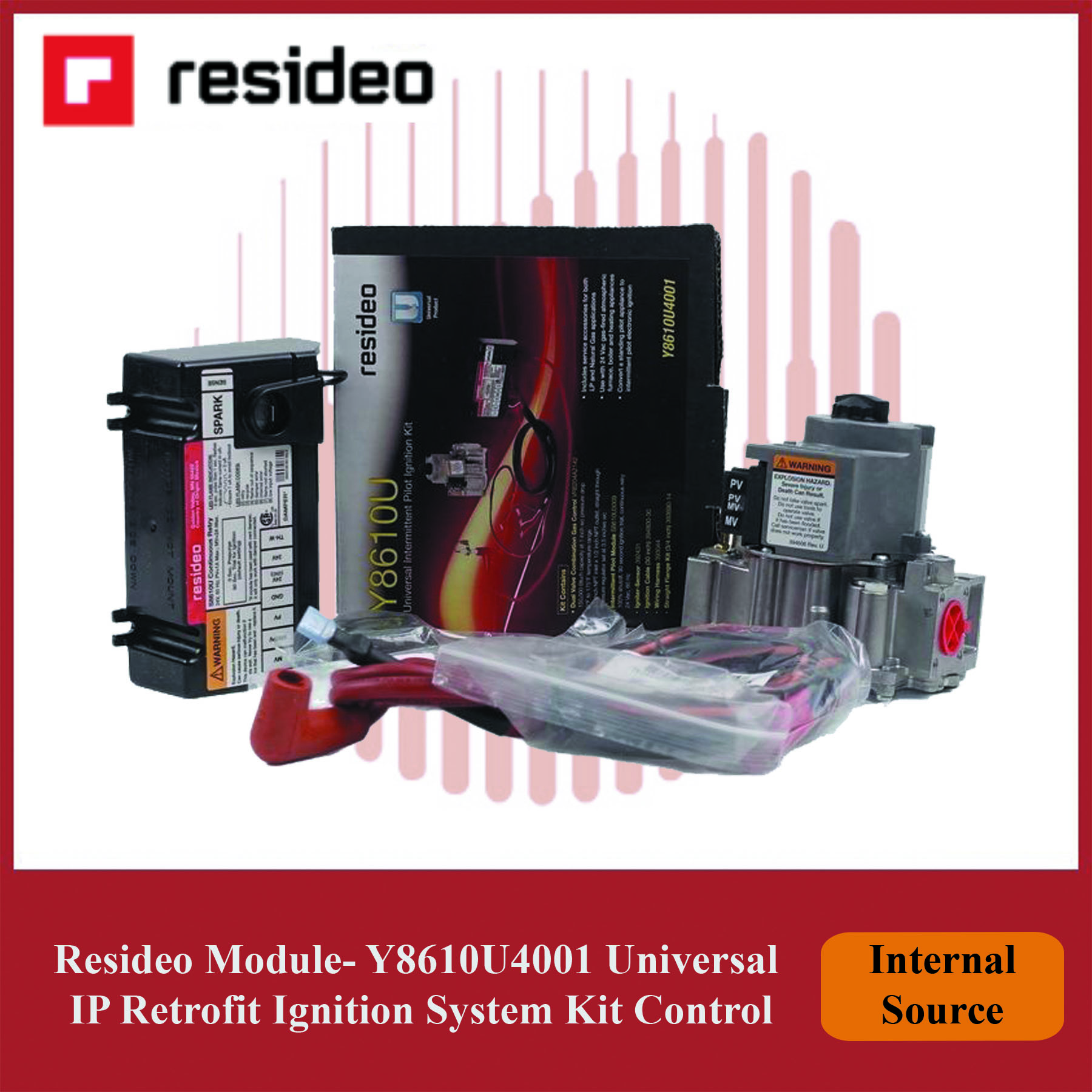 Resideo Module- Y8610U4001 Universal IP Retrofit Ignition System Kit Reliable Control
