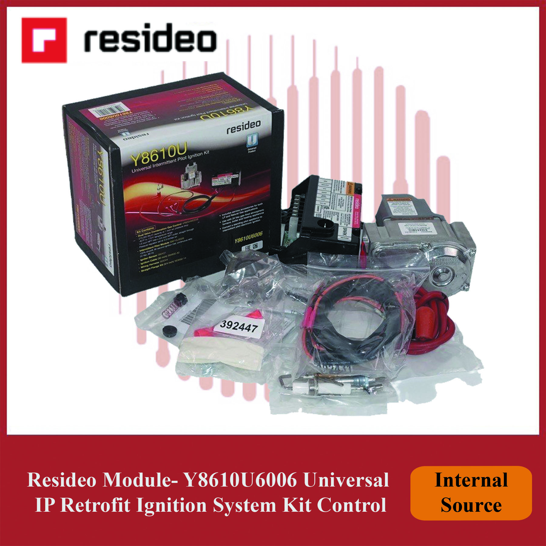 Resideo Module- Y8610U6006 Universal IP Retrofit Ignition System Kit Reliable Control